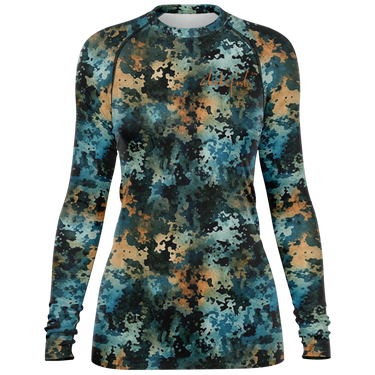 Chokefish™ Long Sleeve Rashguard Acid-Wash Woman's Shirt-016